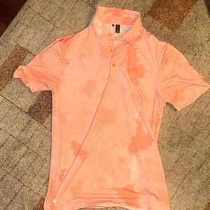 Orange Tie-Dye Polo Shirt